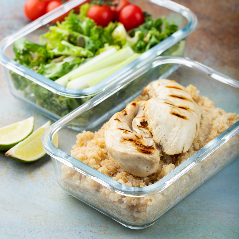 Healthy Meal Prep Containers with Quinoa