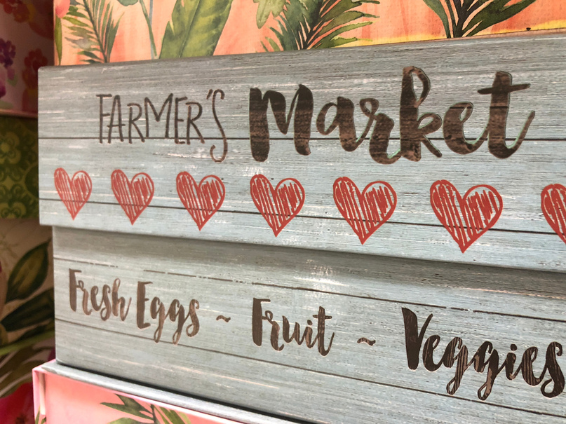 Farmers market sign