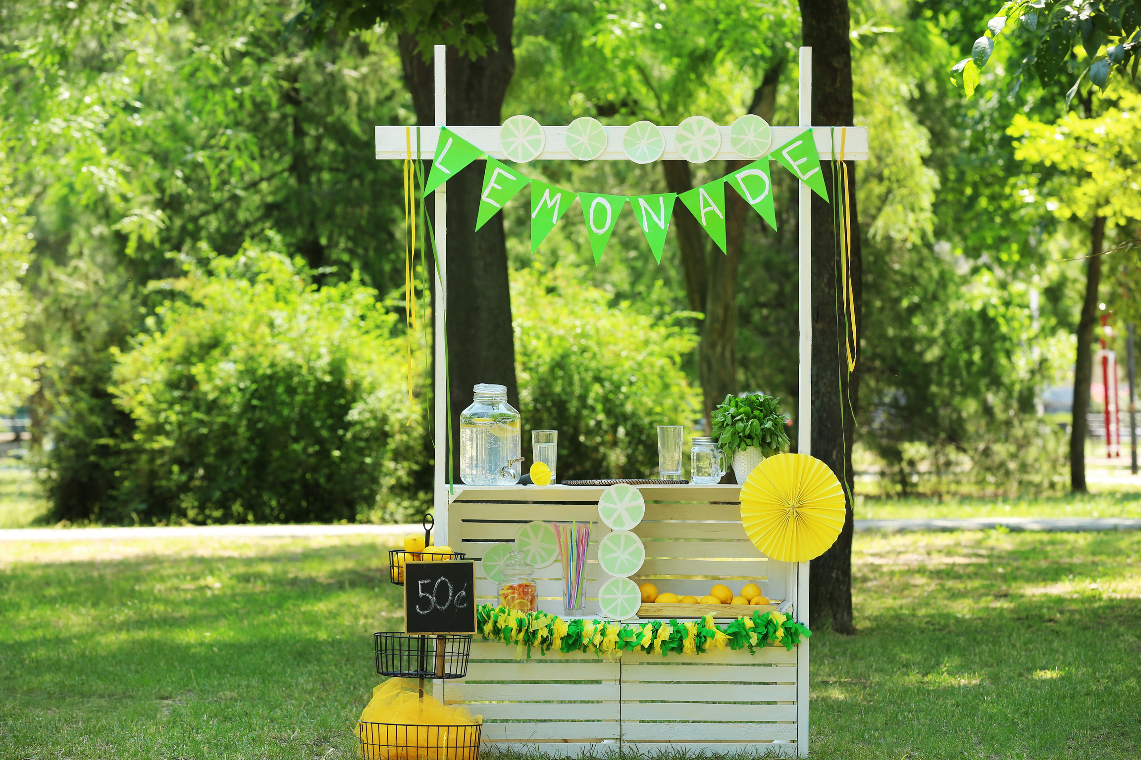 Wooden Lemonade Stand in Park